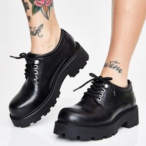 VAGABOND Shoemakers Cosmo 2.0 Black Oxford Shoes New 8 Swedish